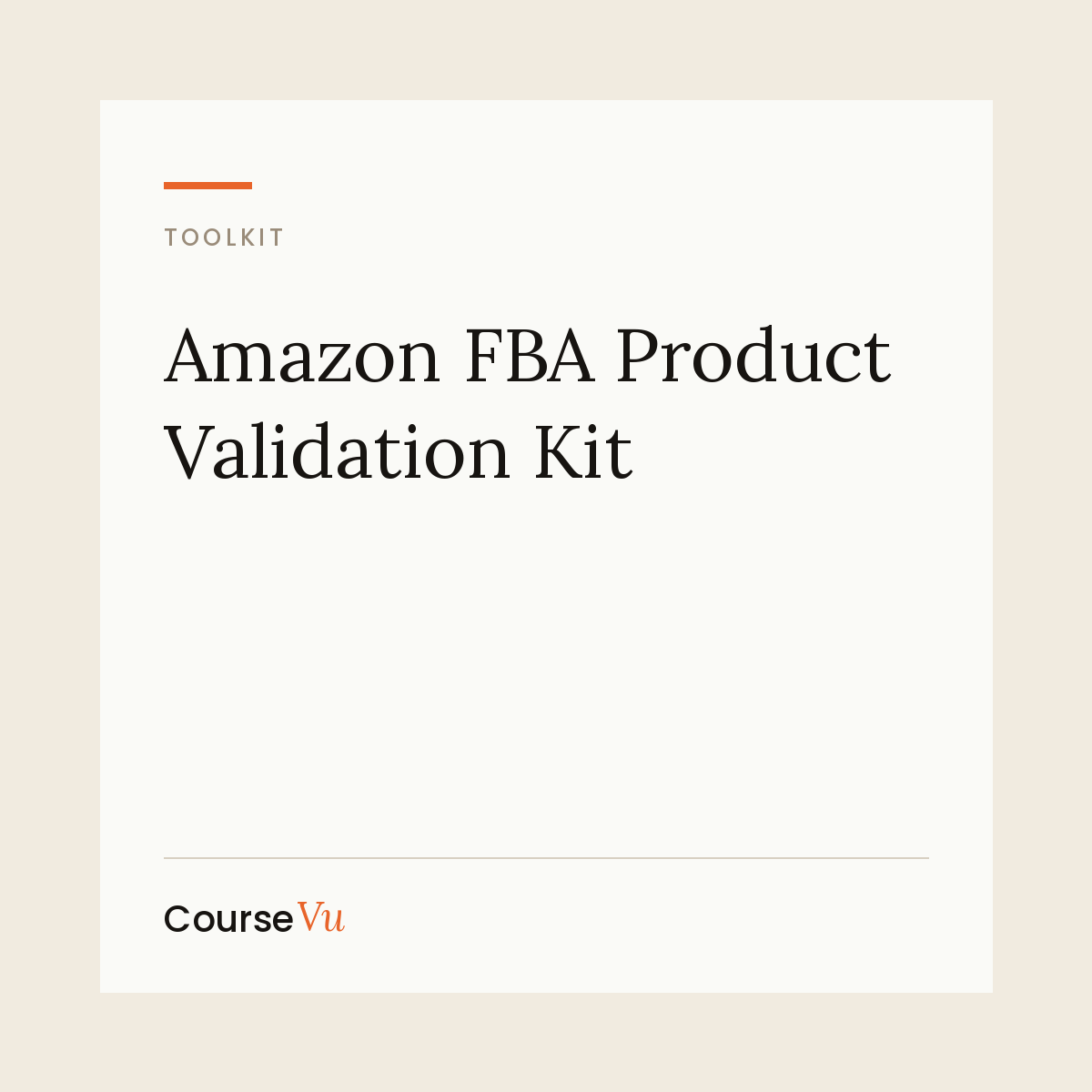 Amazon FBA Product Validation Kit