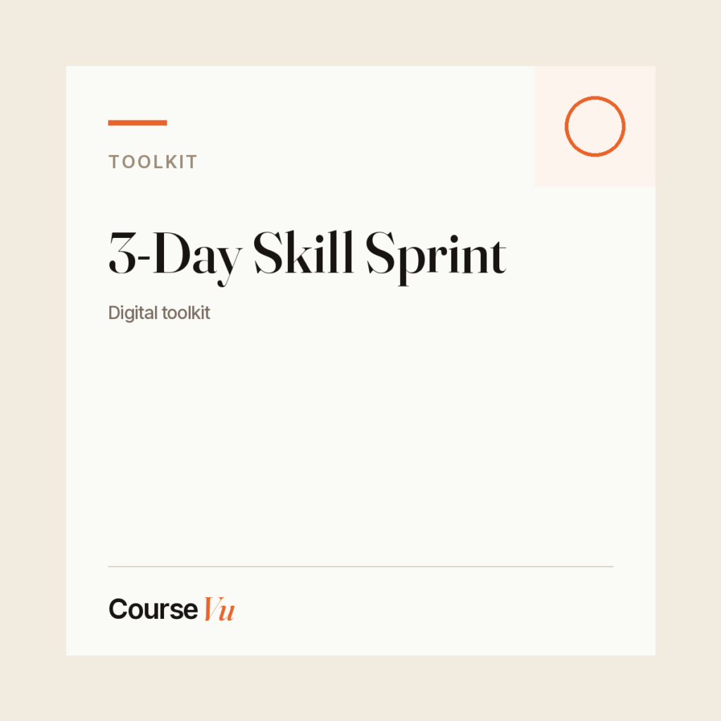 3-Day Skill Sprint — CourseVu course cover