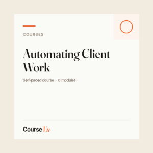 Automating Client Work — CourseVu course cover