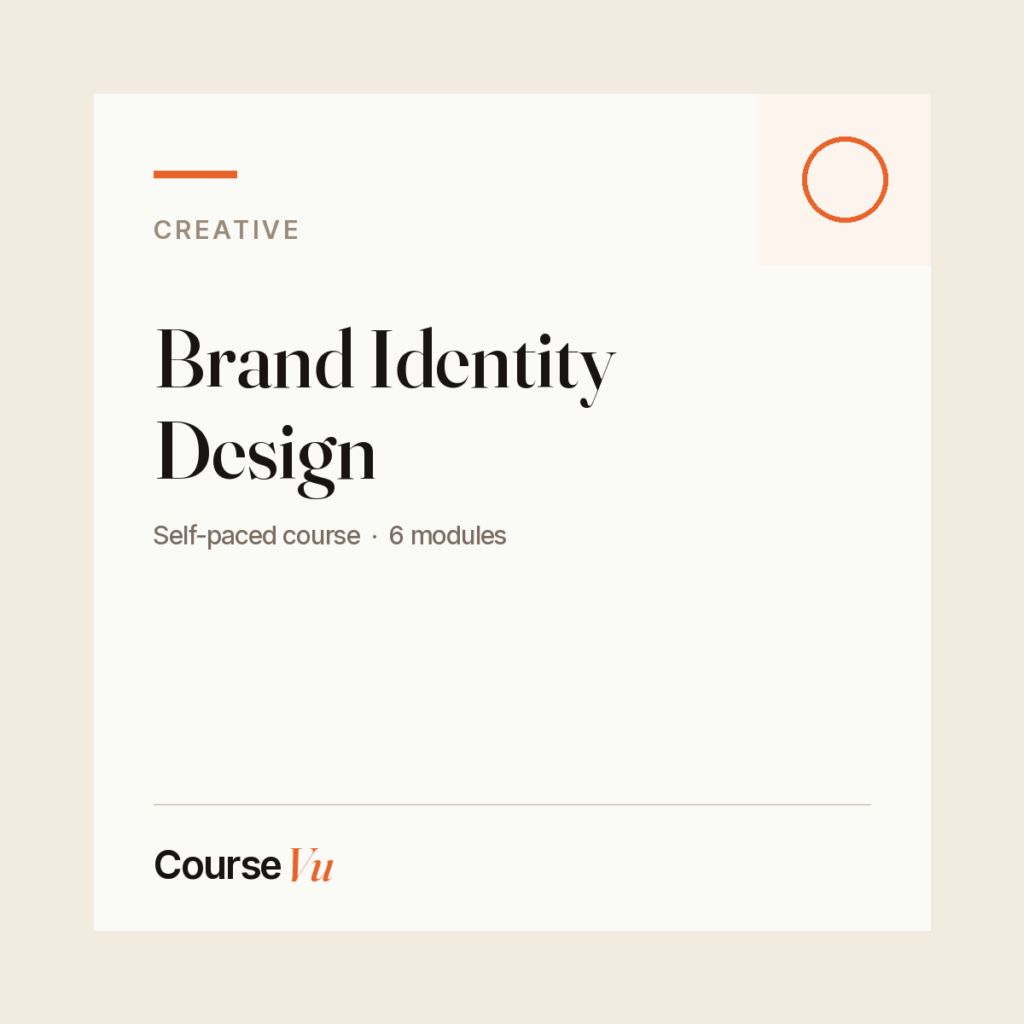 Brand Identity Design — CourseVu course cover
