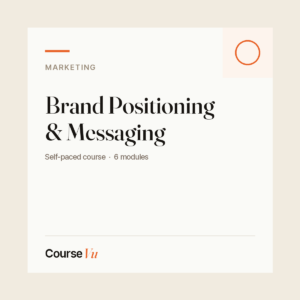 Brand Positioning & Messaging — CourseVu course cover