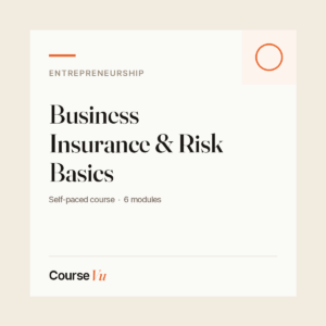 Business Insurance & Risk Basics — CourseVu course cover