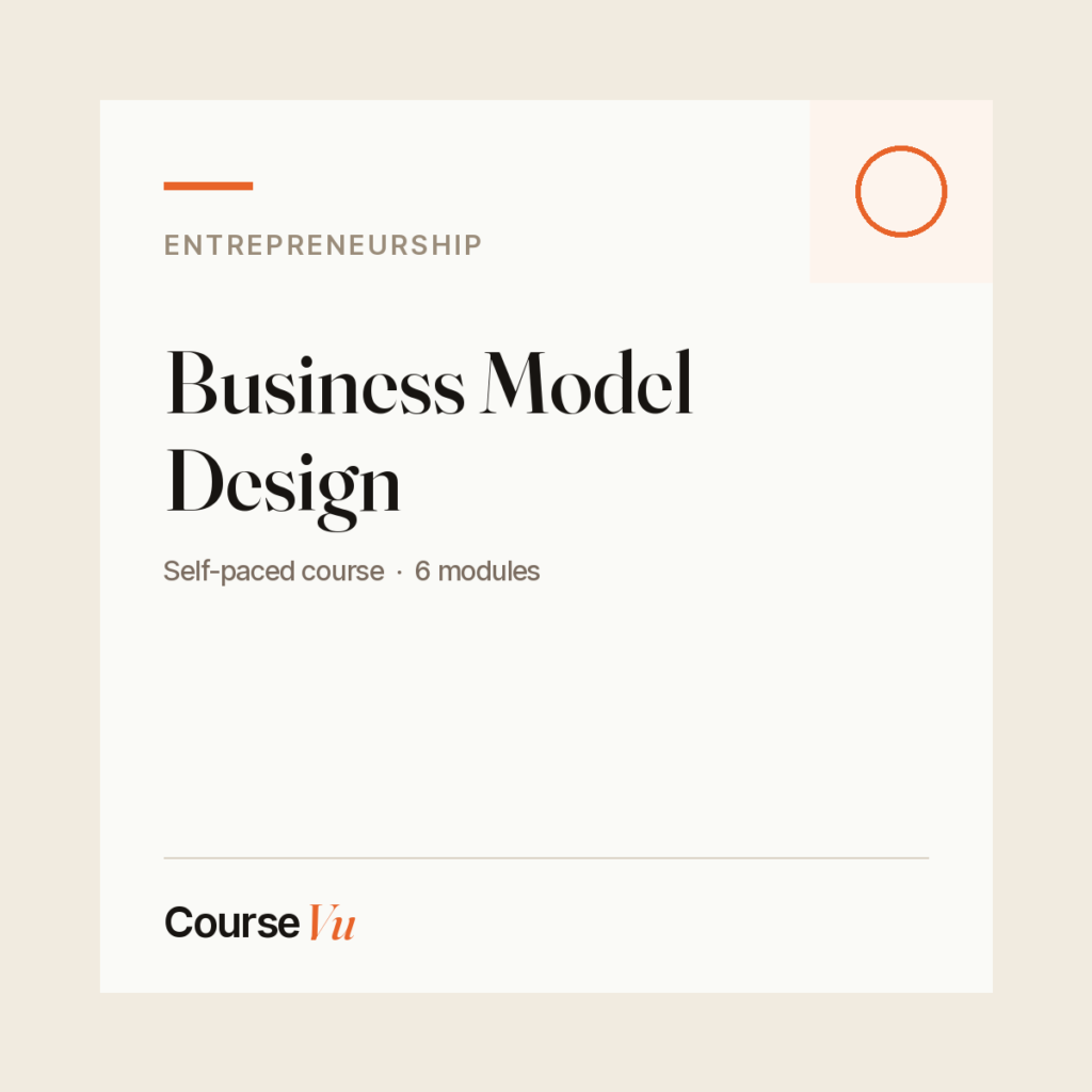 Business Model Design — CourseVu course cover