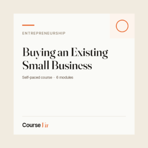 Buying an Existing Small Business — CourseVu course cover