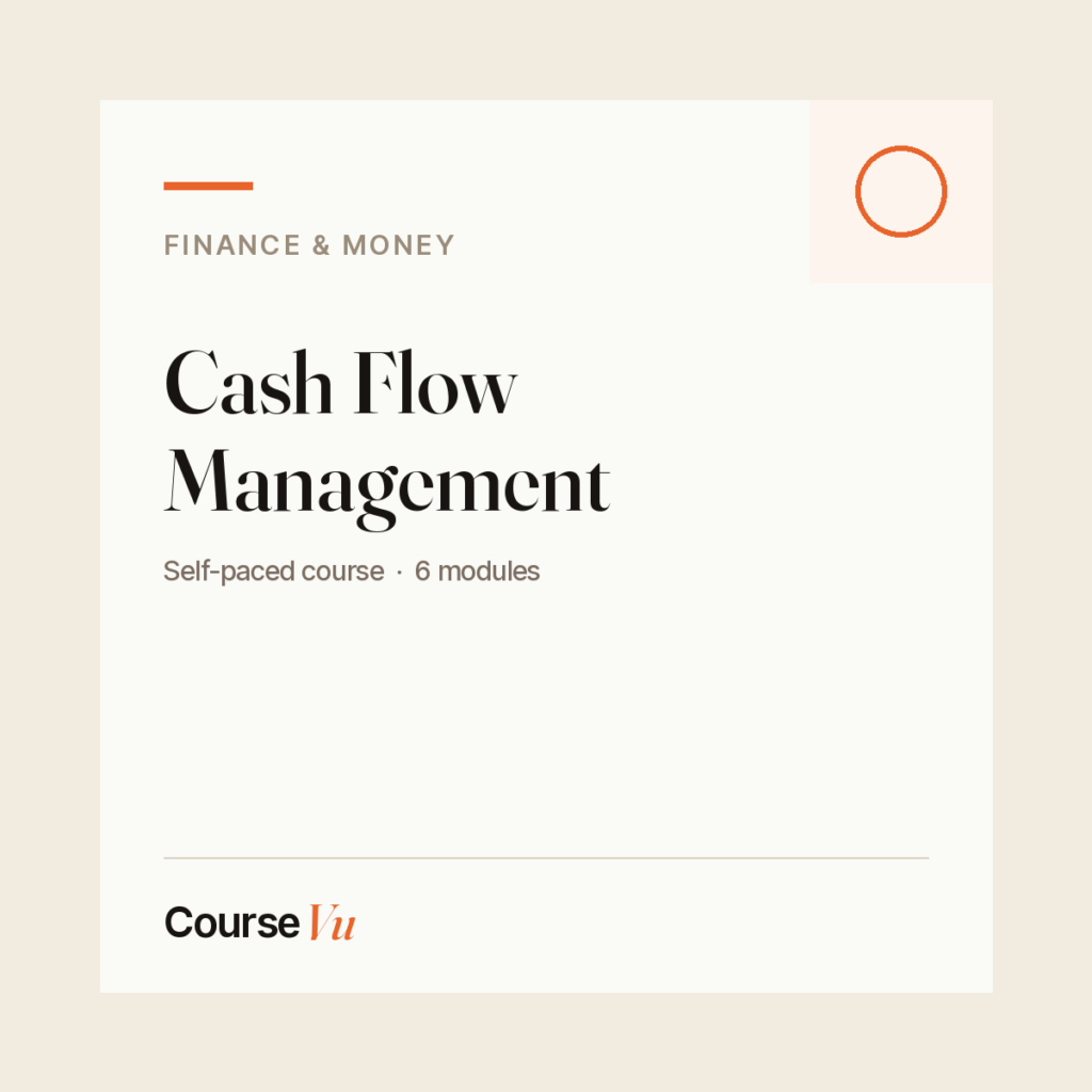 Cash Flow Management — CourseVu course cover