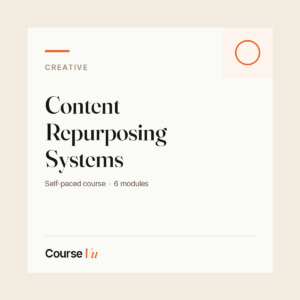 Content Repurposing Systems — CourseVu course cover