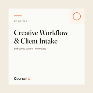 Creative Workflow & Client Intake — CourseVu course cover