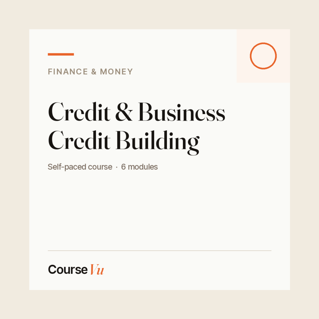 Credit & Business Credit Building — CourseVu course cover