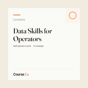 Data Skills for Operators — CourseVu course cover