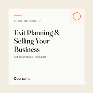 Exit Planning & Selling Your Business — CourseVu course cover