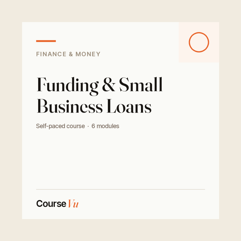 Funding & Small Business Loans — CourseVu course cover