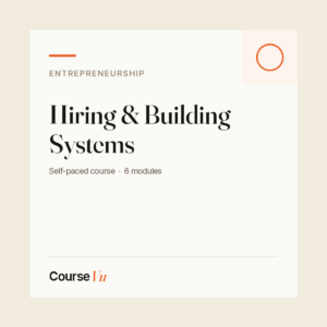 Hiring & Building Systems — CourseVu course cover