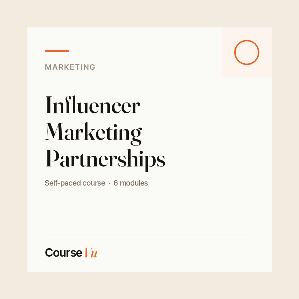 Influencer Marketing Partnerships — CourseVu course cover