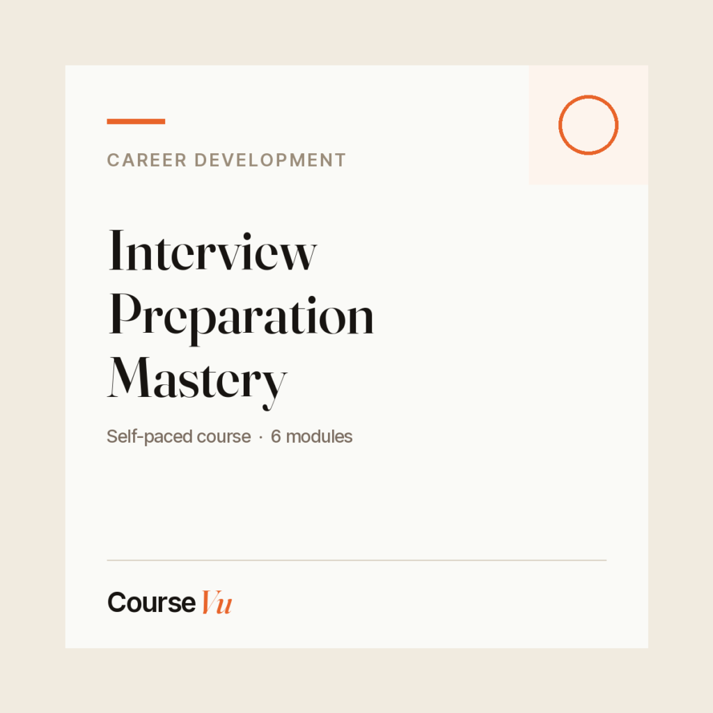 Interview Preparation Mastery — CourseVu course cover