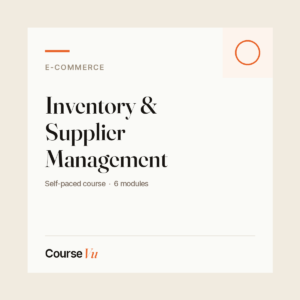 Inventory & Supplier Management — CourseVu course cover