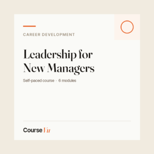 Leadership for New Managers — CourseVu course cover