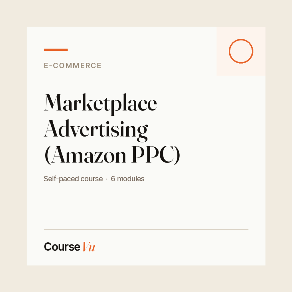 Marketplace Advertising (Amazon PPC) — CourseVu course cover