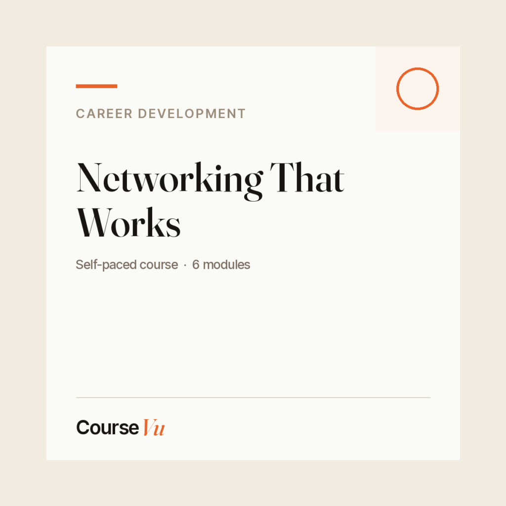 Networking That Works — CourseVu course cover