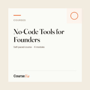No-Code Tools for Founders — CourseVu course cover