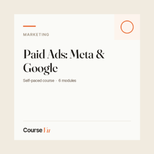 Paid Ads: Meta & Google — CourseVu course cover