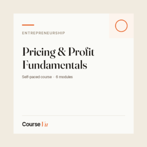 Pricing & Profit Fundamentals — CourseVu course cover