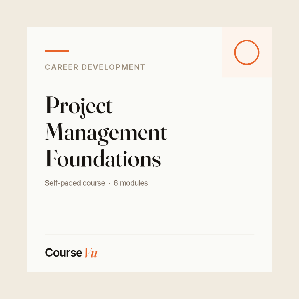 Project Management Foundations — CourseVu course cover