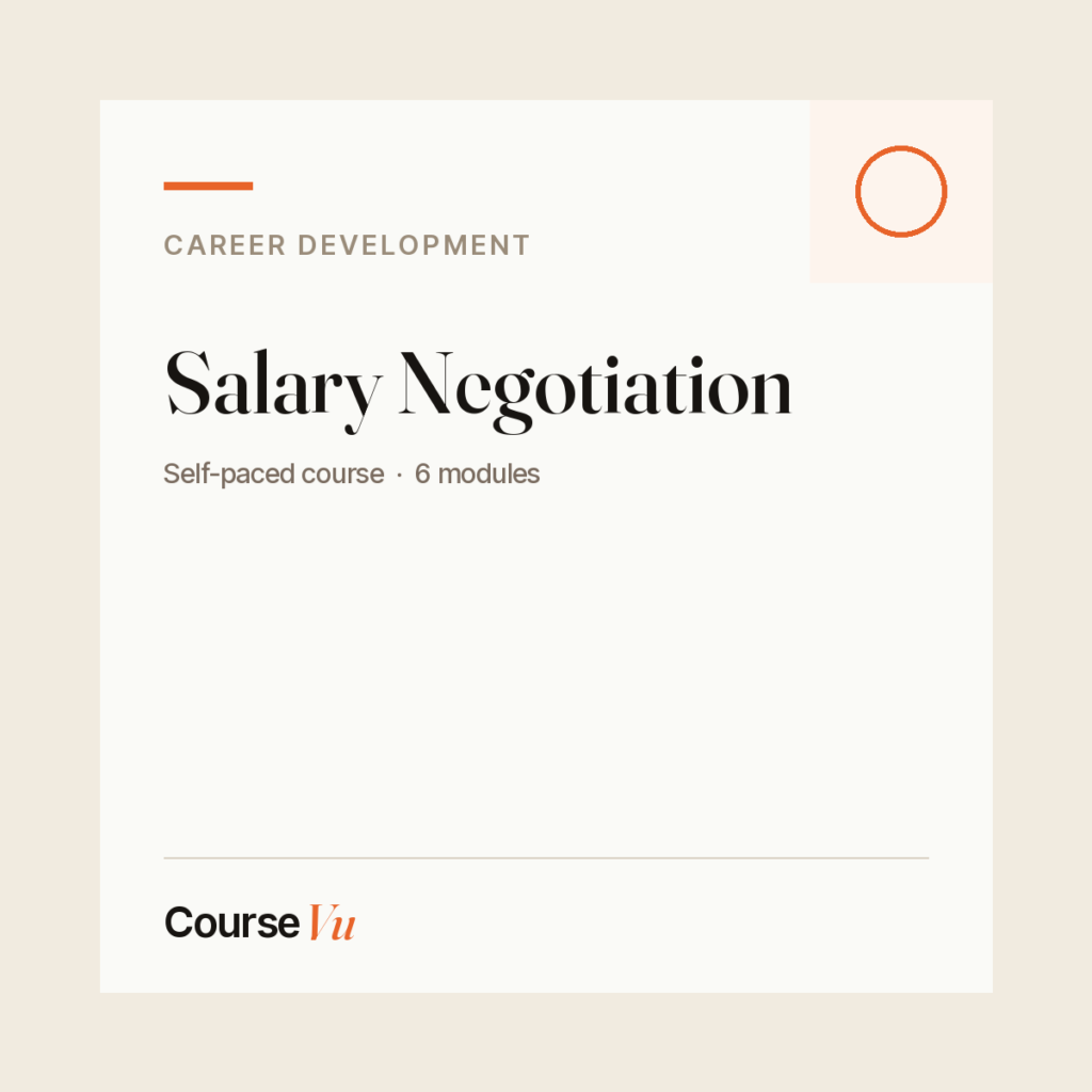 Salary Negotiation — CourseVu course cover