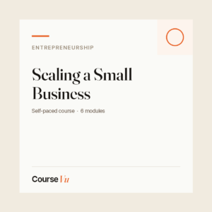 Scaling a Small Business — CourseVu course cover
