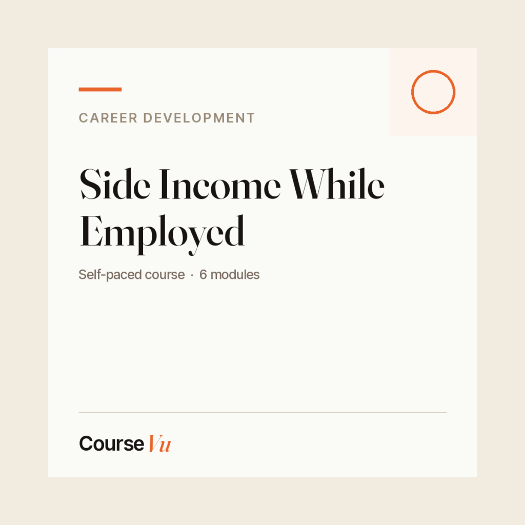 Side Income While Employed — CourseVu course cover