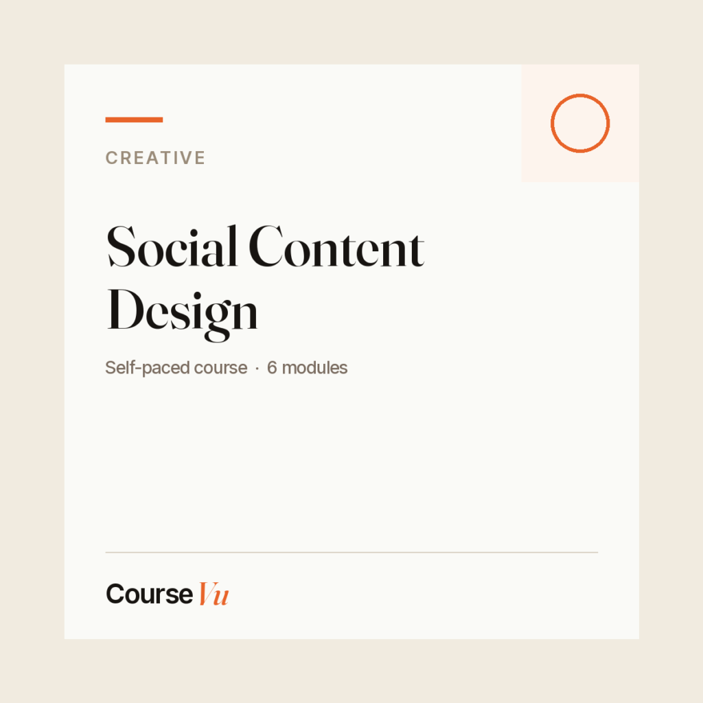 Social Content Design — CourseVu course cover
