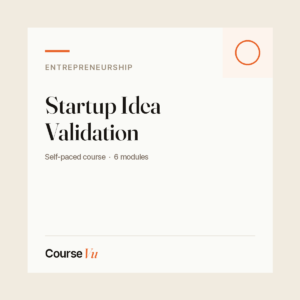 Startup Idea Validation — CourseVu course cover