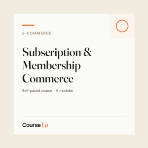 Subscription & Membership Commerce — CourseVu course cover