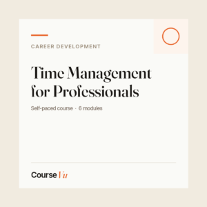 Time Management for Professionals — CourseVu course cover