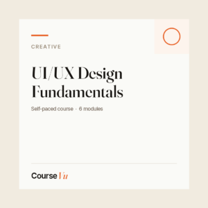UI/UX Design Fundamentals — CourseVu course cover