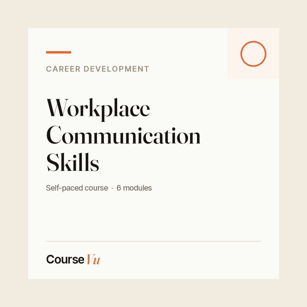 Workplace Communication Skills — CourseVu course cover