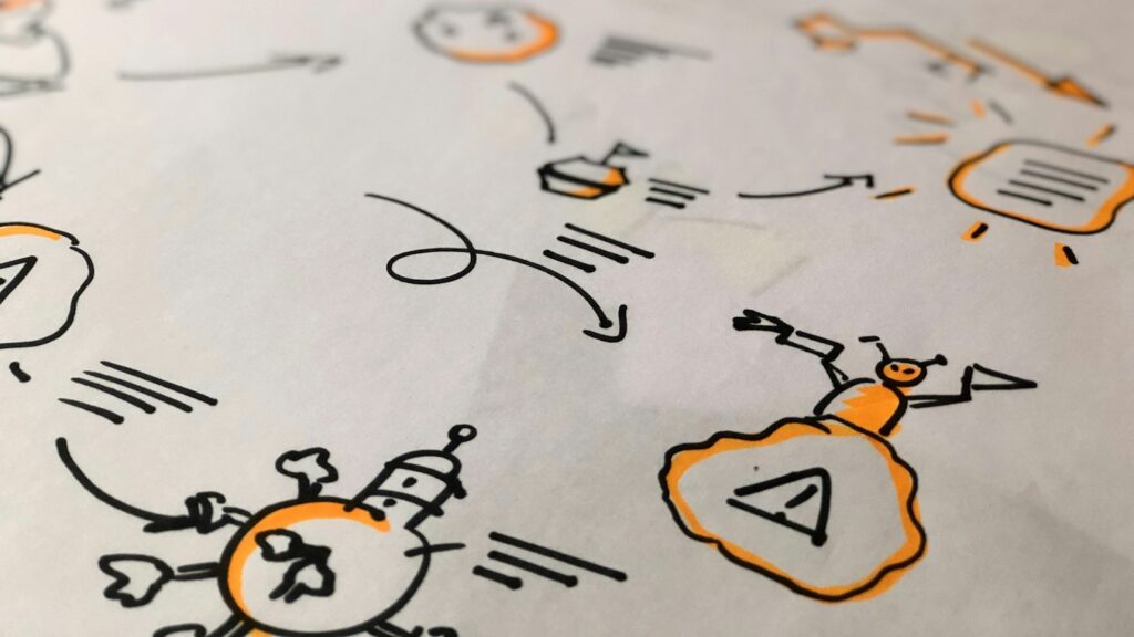 White and yellow cat print textile